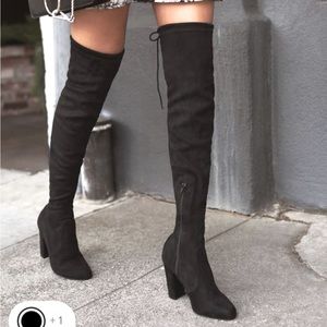 Lulus suede over the knee boots